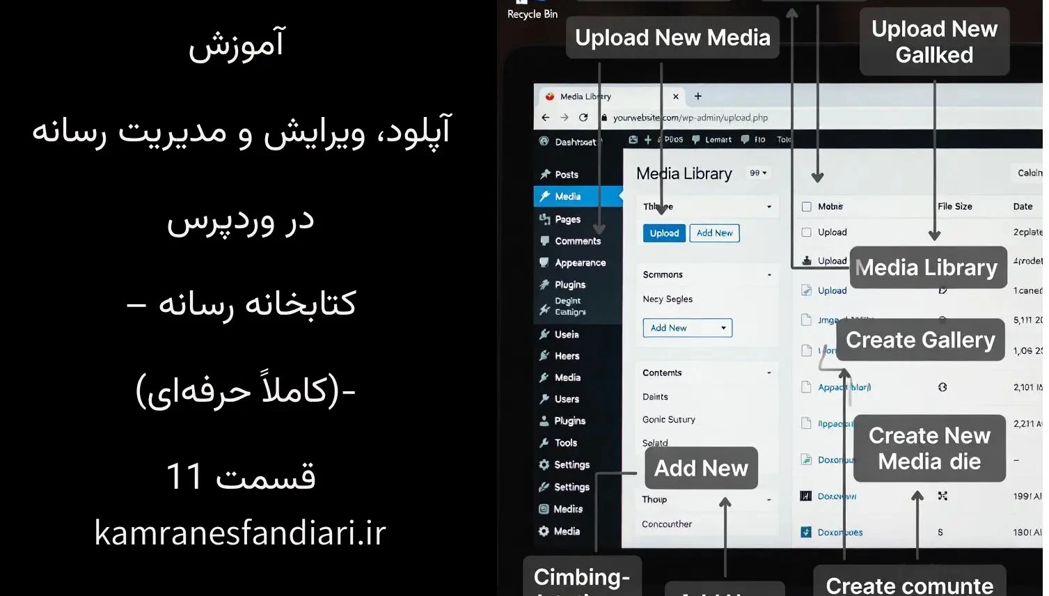 آموزش آپلود، ویرایش و مدیریت رسانه در وردپرس – کتابخانه رسانه (کاملاً حرفه‌ای)-قسمت یازدهم